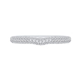 14 Kt White Gold Carizza Bridal Wedding Band