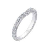 14 Kt White Gold Carizza Bridal Wedding Band