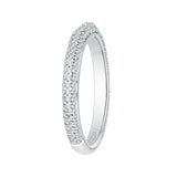 14 Kt White Gold Carizza Bridal Wedding Band