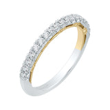 14 Kt White & Yellow Gold Carizza Boutique Bridal Wedding Band