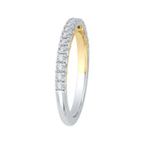 14 Kt White & Yellow Gold Carizza Boutique Bridal Wedding Band