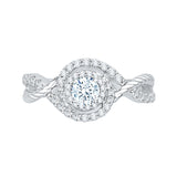 14 Kt White Gold Carizza Boutique Bridal Engagement Ring