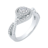 14 Kt White Gold Carizza Boutique Bridal Engagement Ring