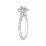 14 Kt White & Yellow Gold Carizza Boutique Bridal Engagement Ring