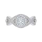 14 Kt White Gold Carizza Boutique Bridal Engagement Ring