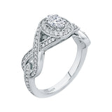 14 Kt White Gold Carizza Boutique Bridal Engagement Ring