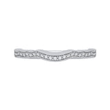 14 Kt White Gold Carizza Bridal Wedding Band