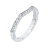 14 Kt White Gold Carizza Bridal Wedding Band