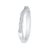14 Kt White Gold Carizza Bridal Wedding Band
