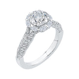 14 Kt White Gold Carizza Boutique Bridal Engagement Ring