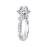 14 Kt White Gold Carizza Bridal Engagement Ring