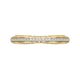 14 Kt White & Yellow Gold Carizza Bridal Wedding Band