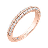 14 Kt Rose Gold Carizza Bridal Wedding Band