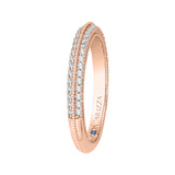 14 Kt Rose Gold Carizza Bridal Wedding Band