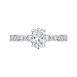 14 Kt White Gold Carizza Bridal Engagement Ring