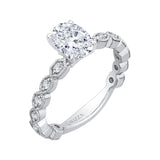14 Kt White Gold Carizza Bridal Engagement Ring