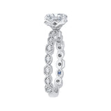 14 Kt White Gold Carizza Bridal Engagement Ring