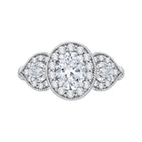 14 Kt White Gold Carizza Bridal Engagement Ring