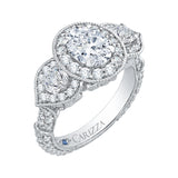 14 Kt White Gold Carizza Bridal Engagement Ring