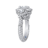 14 Kt White Gold Carizza Bridal Engagement Ring