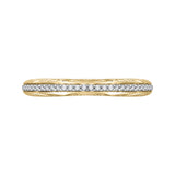14 Kt White & Yellow Gold Carizza Bridal Wedding Band