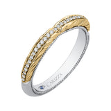 14 Kt White & Yellow Gold Carizza Bridal Wedding Band