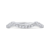 14 Kt White Gold Carizza Bridal Wedding Band