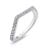 14 Kt White Gold Carizza Bridal Wedding Band