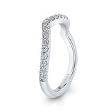 14 Kt White Gold Carizza Bridal Wedding Band