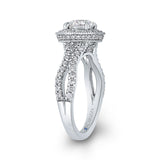 14 Kt White Gold Carizza Bridal Engagement Ring
