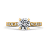 14 Kt Yellow Gold Carizza Bridal Engagement Ring