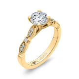 14 Kt Yellow Gold Carizza Bridal Engagement Ring