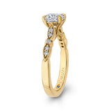 14 Kt Yellow Gold Carizza Bridal Engagement Ring