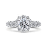 14 Kt White Gold Carizza Bridal Engagement Ring