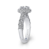 14 Kt White Gold Carizza Bridal Engagement Ring
