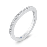 14 Kt White Gold Carizza Bridal Wedding Band