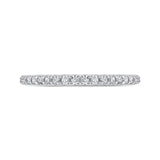 14 Kt White Gold Carizza Bridal Wedding Band