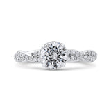 14 Kt White Gold Carizza Bridal Engagement Ring