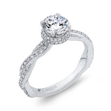 14 Kt White Gold Carizza Bridal Engagement Ring