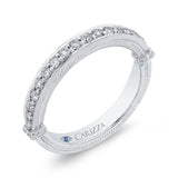 14 Kt White Gold Carizza Bridal Wedding Band