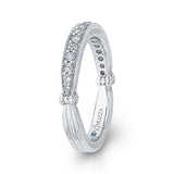 14 Kt White Gold Carizza Bridal Wedding Band