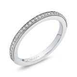 14 Kt White Gold Carizza Bridal Wedding Band