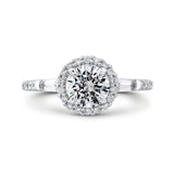 14 Kt White Gold Carizza Bridal Engagement Ring