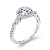 14 Kt White Gold Carizza Bridal Engagement Ring