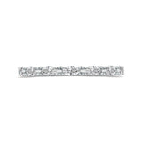 14 Kt White Gold Carizza Bridal Wedding Band