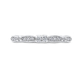 14 Kt White Gold Carizza Bridal Wedding Band