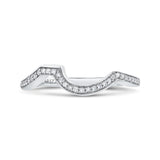 14 Kt White Gold Carizza Bridal Wedding Band