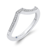 14 Kt White Gold Carizza Bridal Wedding Band