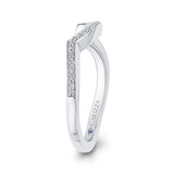 14 Kt White Gold Carizza Bridal Wedding Band