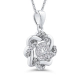 10 Kt White Gold Luminous Pendant Pendant